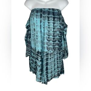 Carmin Chic Off-Shoulder Tie-Dye Romper NWT Medium